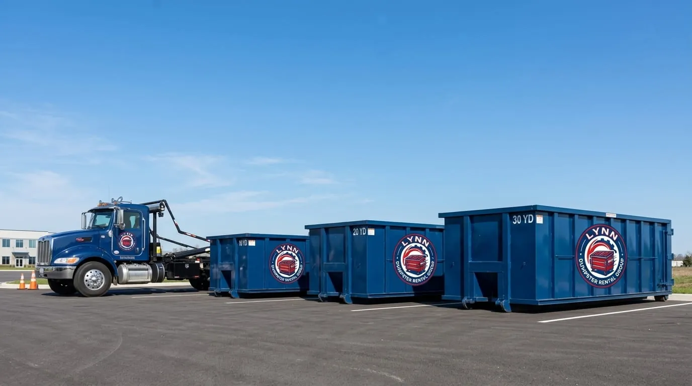 Range of dumpster sizes from Lynn Dumpster Rental Group in Lynn, MA